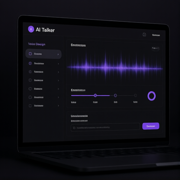 AI Talker voice design dashboard interface
